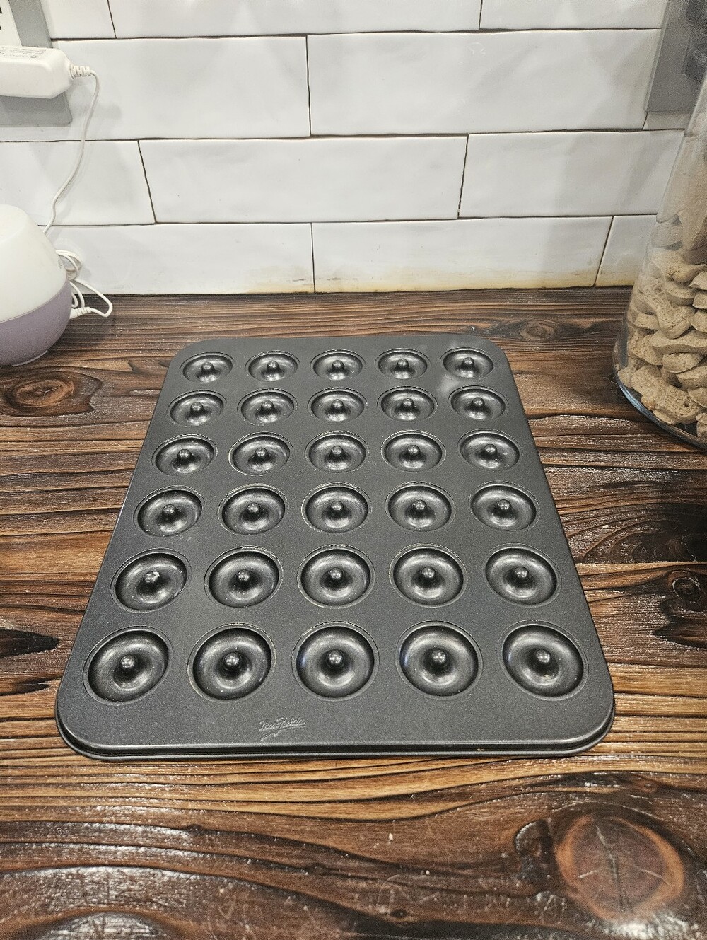 Mrs. Fields Mini Donut Mold Pan NonStick 30-Cavity Bakeware